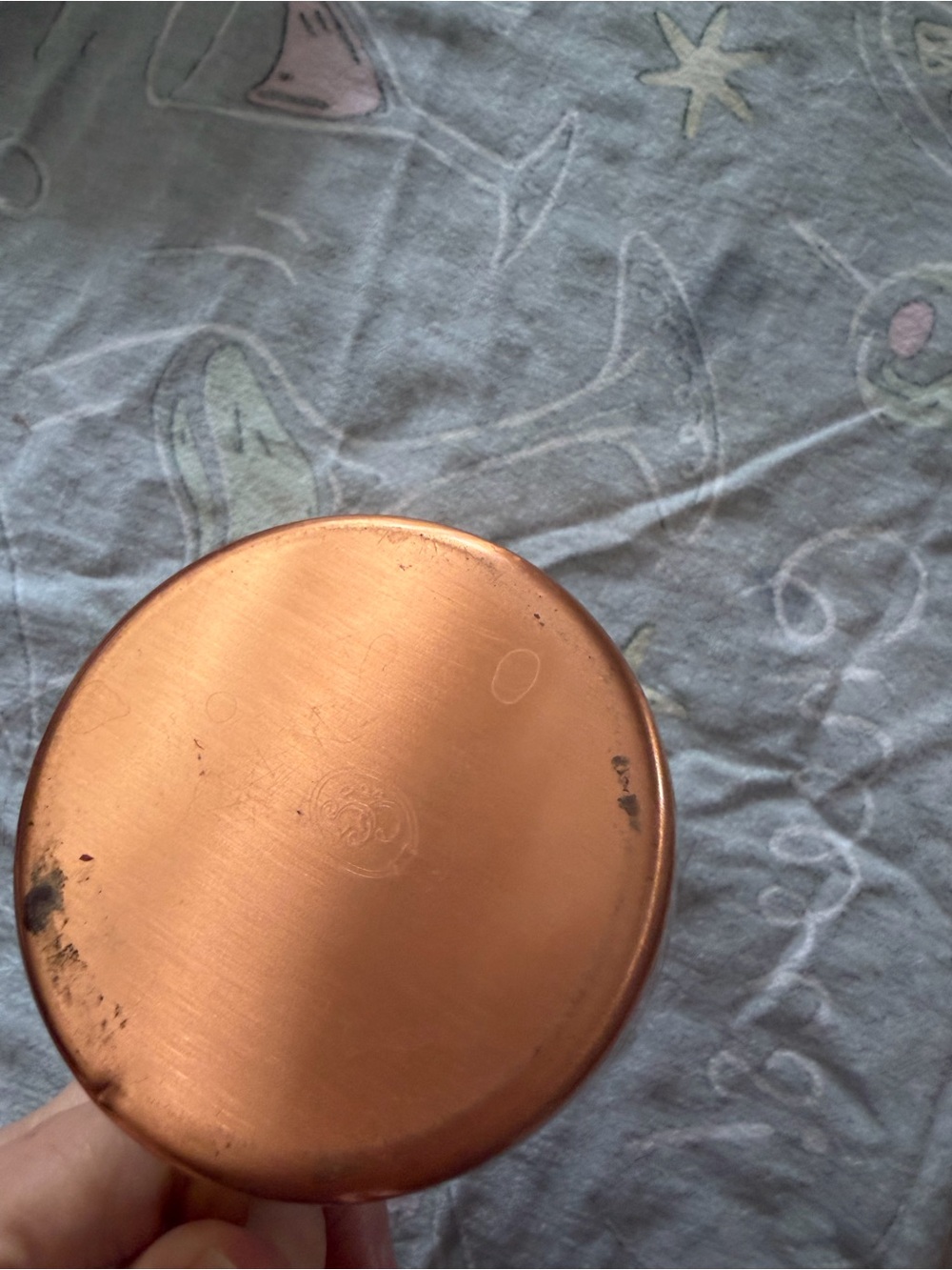Copper Finish Milk Pitcher with Brass-Colored Handle - Picture 6 of 6